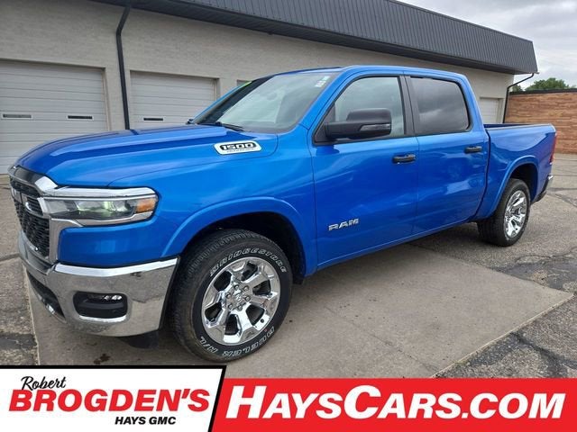 2026 RAM 1500 Big Horn in Hydro Blue Pear — front three-quarter view