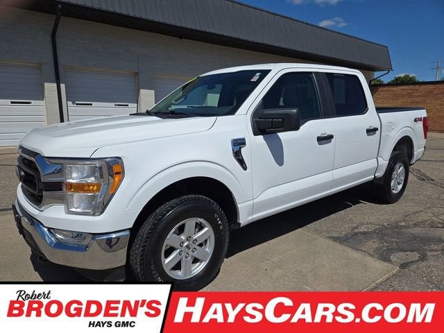 2021 Ford F-150 XL in Oxford White — front three-quarter view