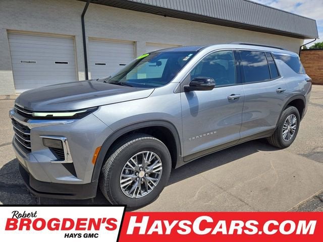 2026 Chevrolet Traverse LT in Sterling Gray Metallic — front three-quarter view
