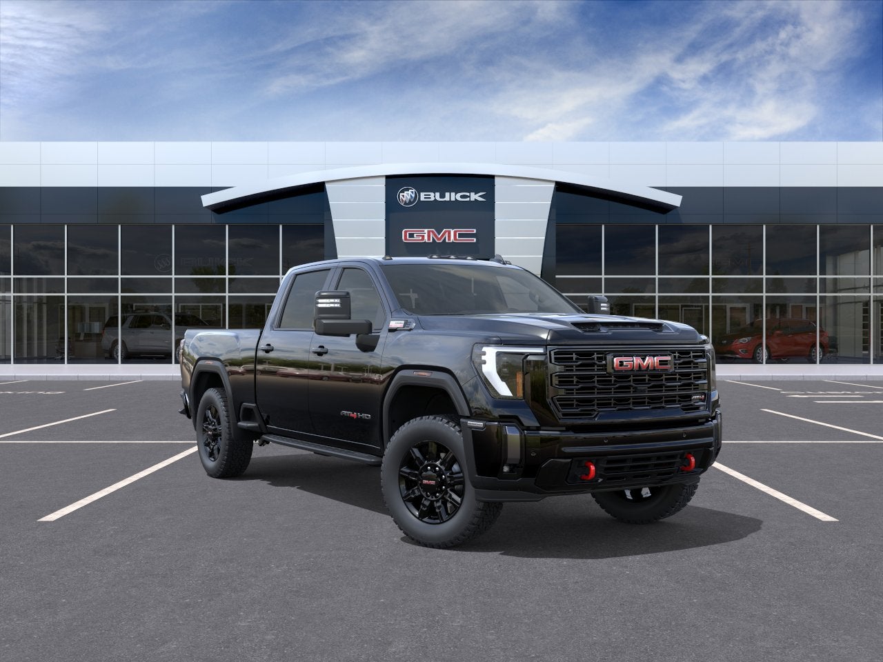 2026 GMC Sierra 2500 HD AT4 in Onyx Black — front three-quarter view