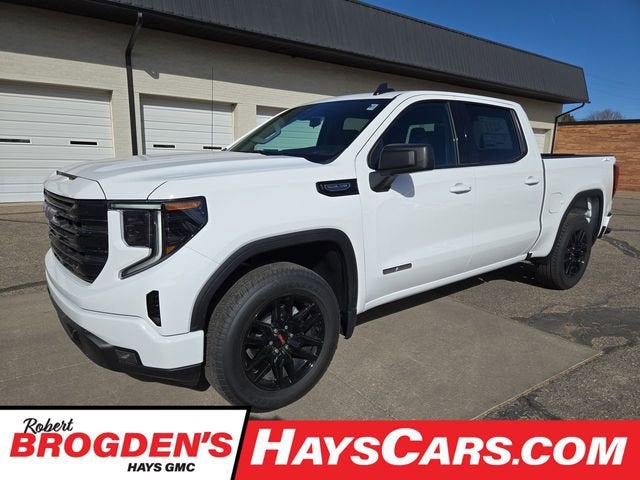 2026 GMC Sierra 1500 Elevation in Summit White — front three-quarter view