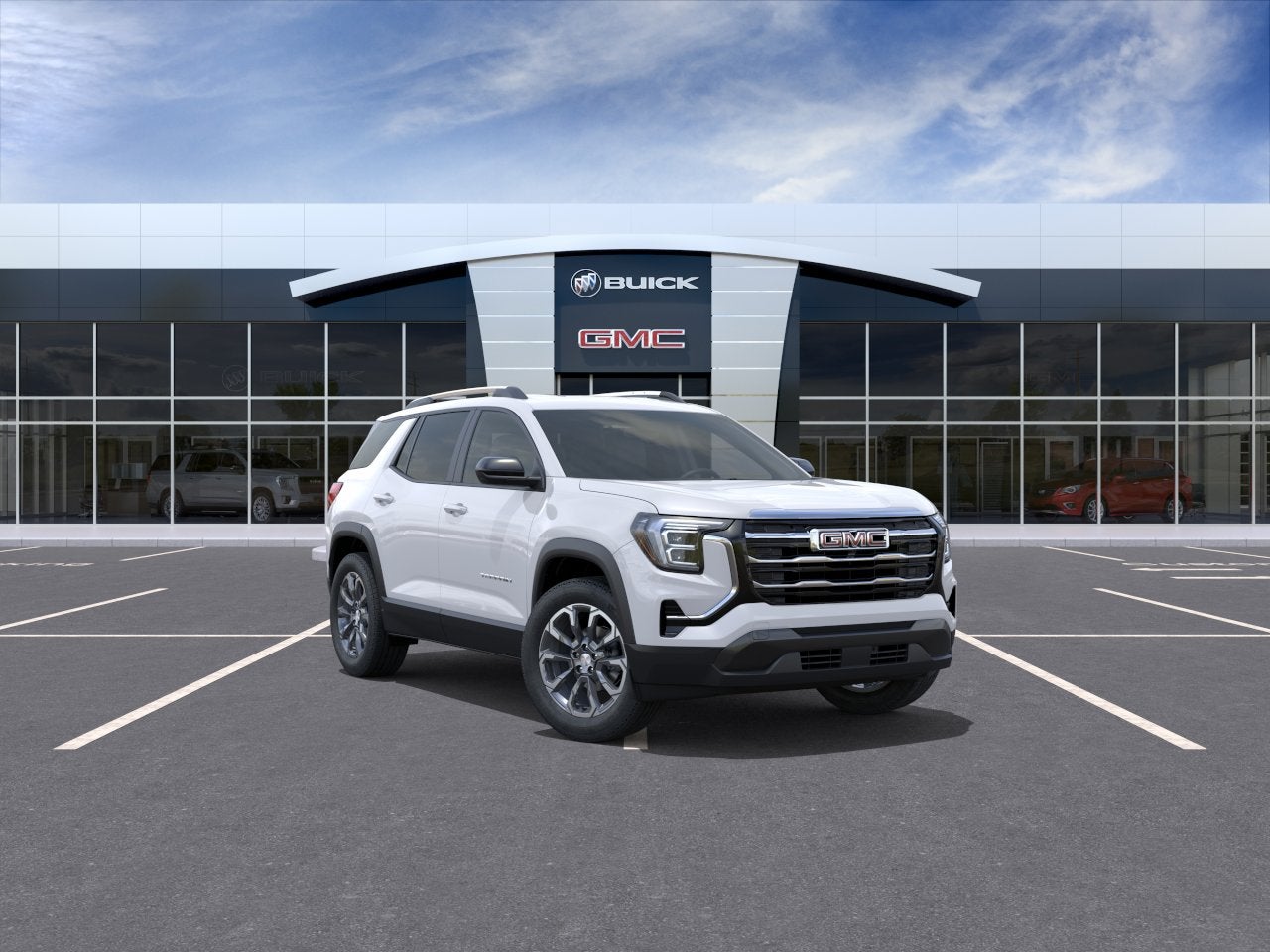 2027 GMC Terrain AWD Elevation in Summit White — front three-quarter view