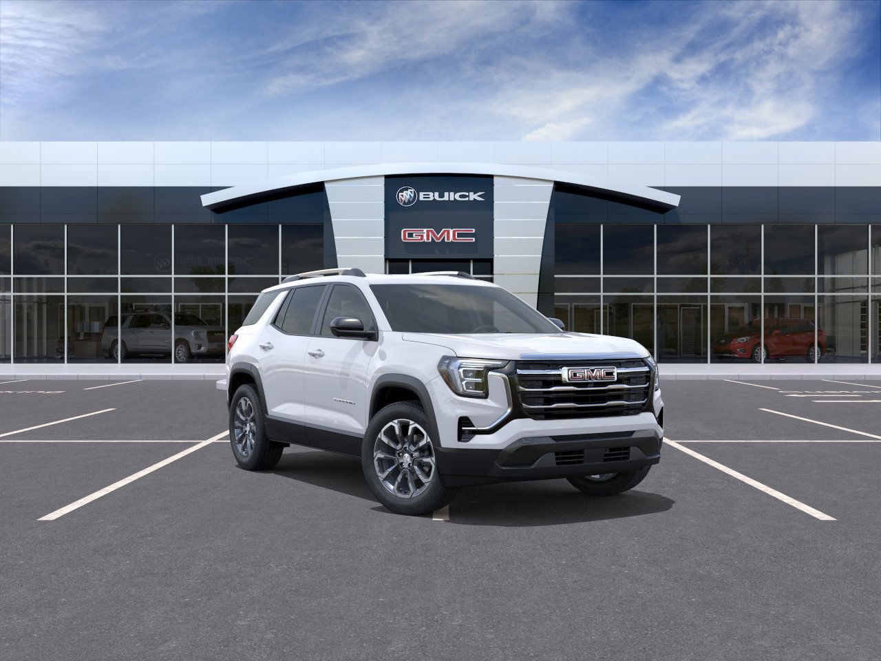 2026 GMC Terrain Elevation in Summit White — front three-quarter view