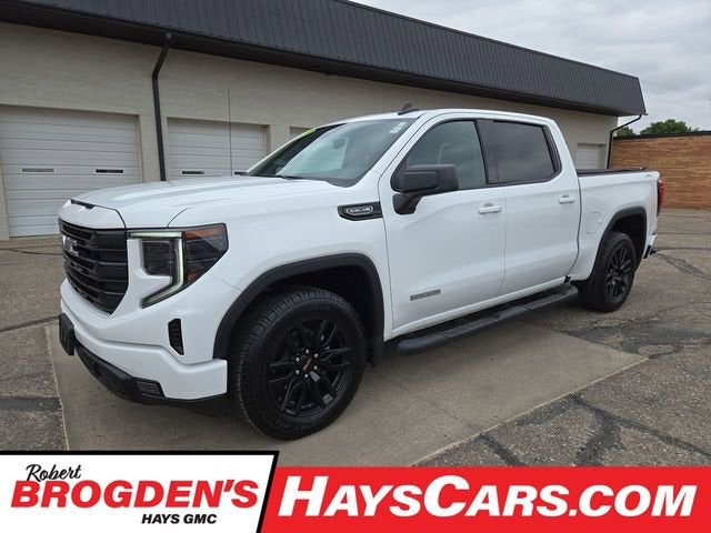 2024 GMC Sierra 1500 Elevation in Summit White — front three-quarter view